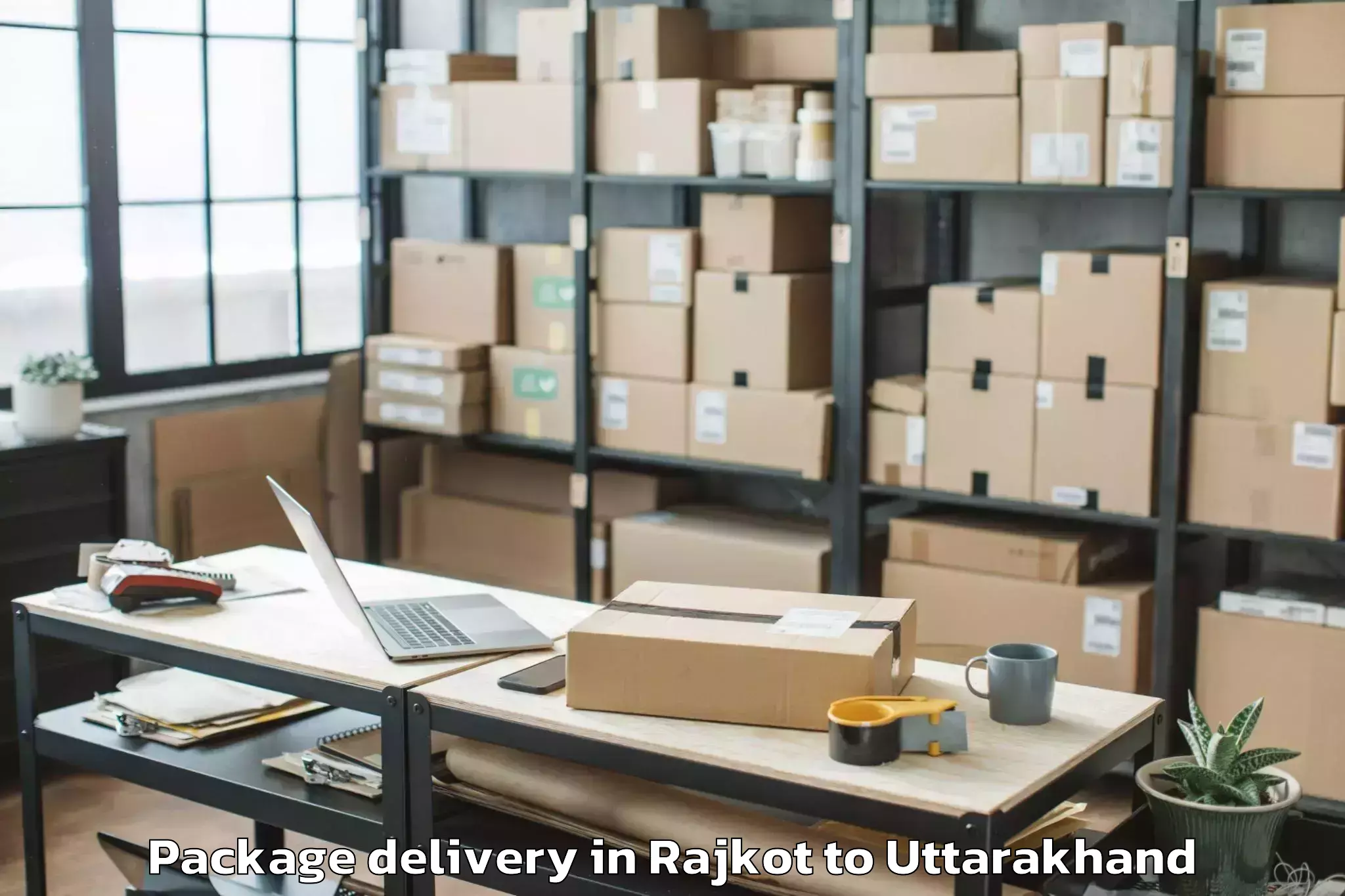 Easy Rajkot to Kashipur Package Delivery Booking